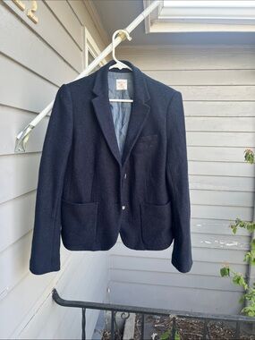 GAP navy Women's Blazer with Patch Pockets